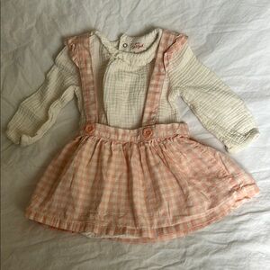 Adorable Pink and Cream Baby Dress